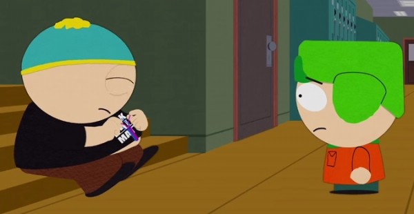 Kyle and Cartman talk about Butters