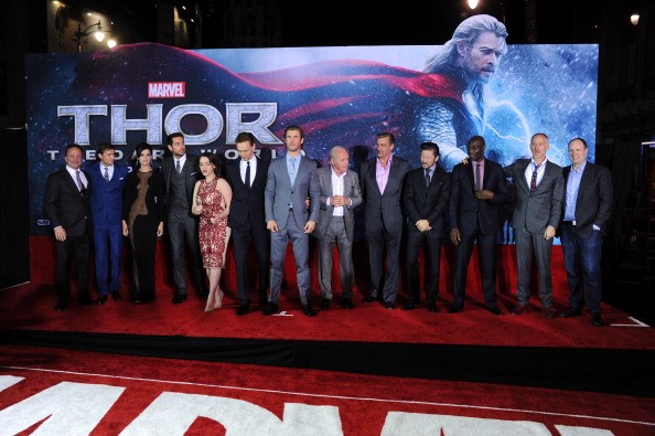 Cast and crew arrive at the premiere of Marvel's 'Thor: The Dark World' at the El Capitan Theatre on November 4, 2013 in Hollywood, California.