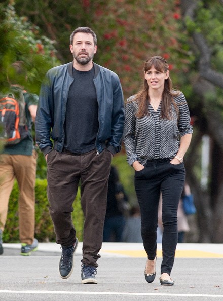 Ben Affleck and Jennifer Garner are seen in Brentwood on April 24, 2015 in Los Angeles, California. 