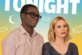 Kristen Bell as Eleanor and William Jackson Harper as Chidi in NBC's new Thursday comedy 