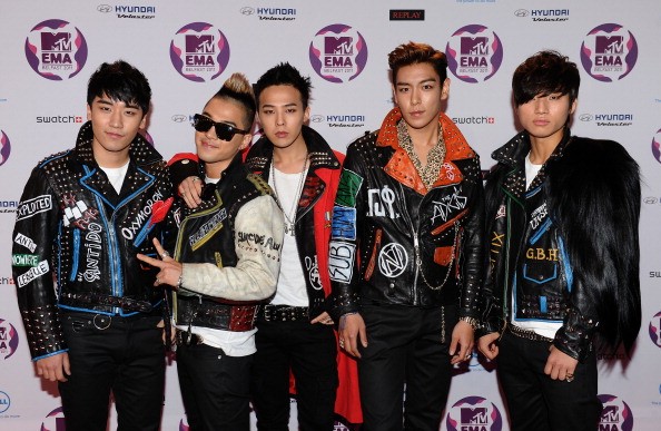 BIGBANG arrives at the MTV Europe Music Awards 2011.