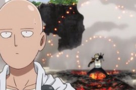 Saitama (shown in photo) is the strongest hero alive who defeats monsters or other villains with a single punch, thus the title 