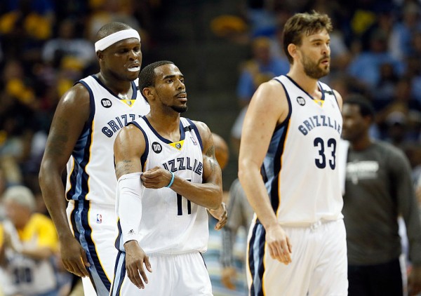 Memphis Grizzlies Big Three of (from L to R) Zach Randolph, Mike Conley, and Marc Gasol