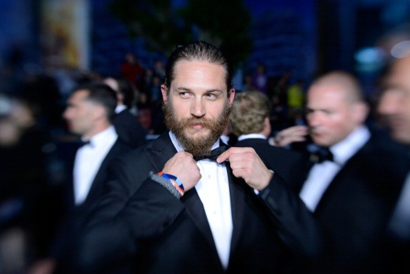 Actor Tom Hardy departs the 'Lawless' Premiere during the 65th Annual Cannes Film Festival at Palais des Festivals on May 19, 2012 in Cannes, France.
