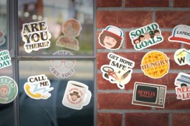 The image shows the “Stranger Things” stickers. 