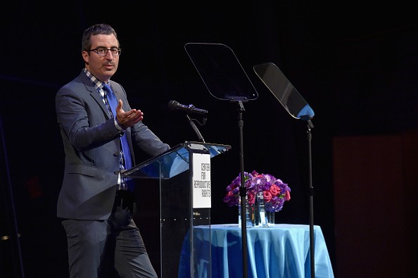  John Oliver speaks onstage at The Center for Reproductive Rights 2016 Gala at the Jazz at Lincoln Center on October 25, 2016 in New York City.