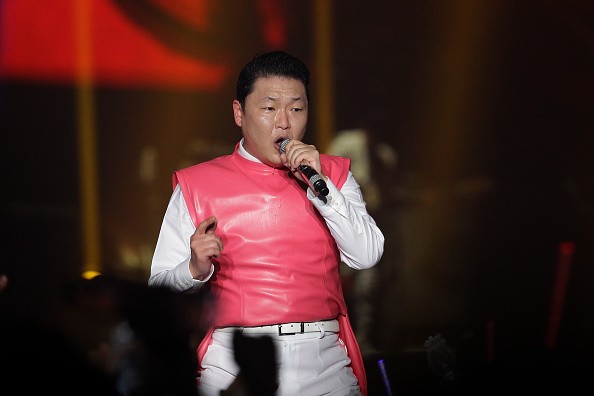 "Gangnam Style" singer Psy performs on stage during the "All Night Stand 2015" concert in South Korea.