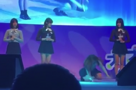 GFRIEND member SinB fainted on stage during a performance at the Chonbuk National University on Nov. 3.