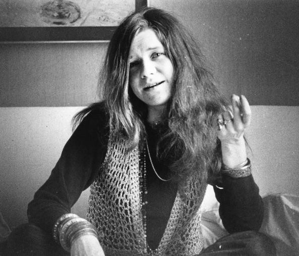 American blues-rock singer Janis Joplin (1943 - 1970) of the group Big Brother and the Holding Company posed. 