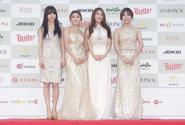 MAMAMOO arrive for the 4th Gaon Chart K-POP Awards at the Olympic Park on January 28, 2015 in Seoul, South Korea. 