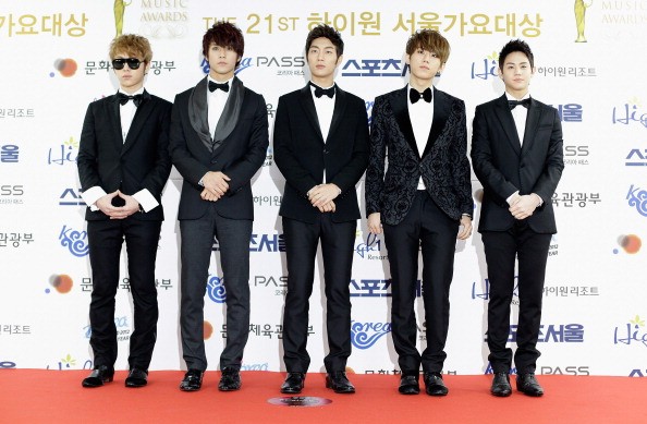 BEAST in attendance during the 21st High1 Seoul Music Awards.