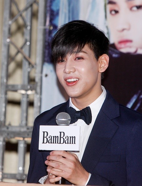 GOT7's BamBam during a press conference for their concert.