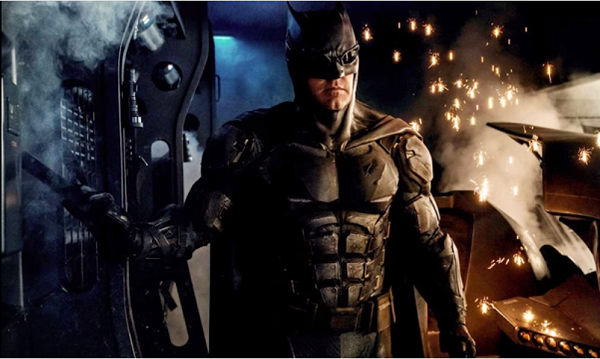 Actor Joe Manganiello ("True Blood") gives a good impression for the upcoming “Batman” film.