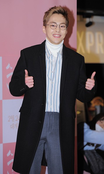 EXO's Xiumin attends the movie 'Unforgettable' VIP premiere.