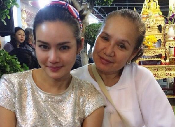 Thai singer and actress Yayaying Rhatha Phongam, who stars with Jason Statham and Michelle Yeoh in "Mechanic: Resurrection," poses with her mother.