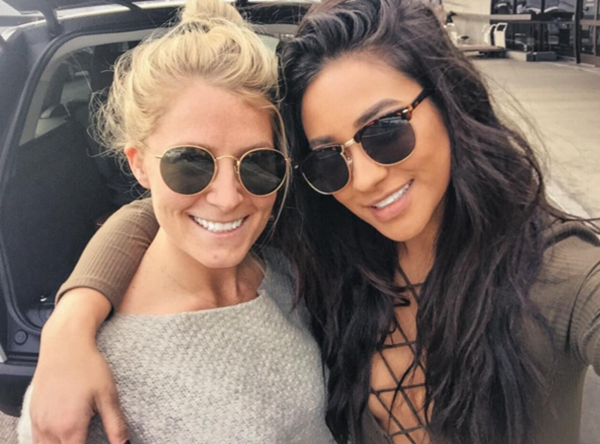 "Pretty Little Liars" star Shay Mitchell poses with her friend Joanie Rutledge.