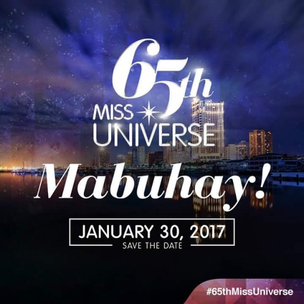 The 65th Miss Universe pageant will be held at the SM Mall of Asia Arena in Pasay City, Philippines on January 30, 2016.