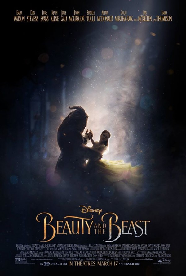 The promotional poster of Disney's "Beauty and the Beast" with Emma Watson as Belle and Dan Stevens as the Beast.