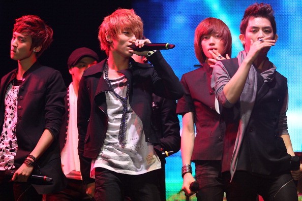 Teen Top perform on stage during the Sundown Festival 2011 on November 26, 2011 in Singapore.