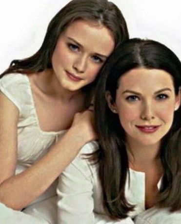 Alexis Bledel and Lauren Graham play daughter and mom in the hit TV series "Gilmore Girls."