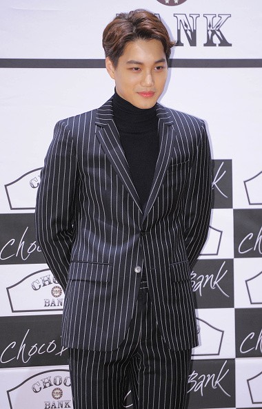 EXO's Kai during press conference for the drama 'Choco Bank' at Lotte Cinema.
