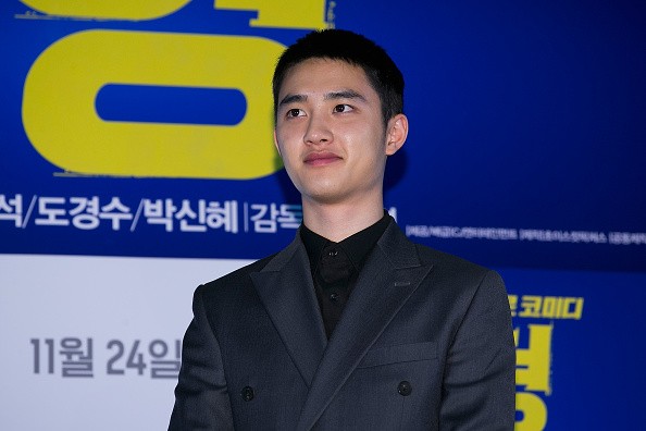 EXO's D.O. during the 'Brother'press screening.