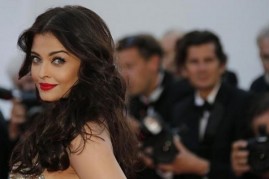 Bollywood actress Aishwarya Rai poses on the red carpet as she arrives for the screening of the film ''Deux jours, une nuit'' at Cannes.
