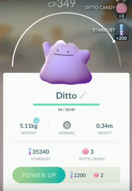 Pokemon Ditto officially available in "Pokemon Go" app.