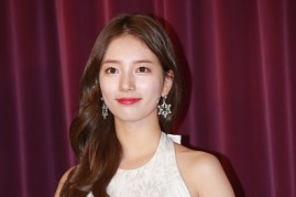South Korean singer and actress Bae Suzy attends the unveiling ceremony for her wax figure on September 13, 2016 in Hong Kong, China.