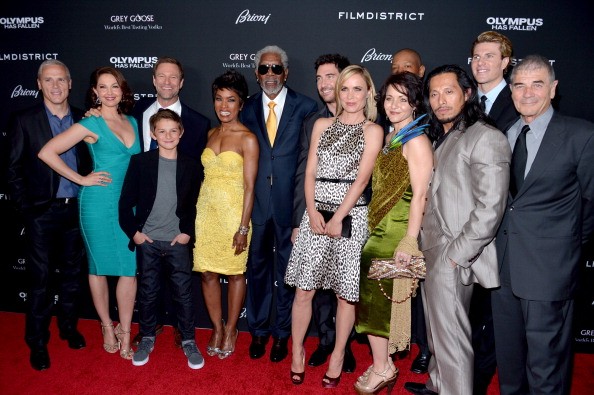 The cast arrived at the premiere of FilmDistrict's "Olympus Has Fallen" at ArcLight Cinemas Cinerama Dome on March 18, 2013 in Hollywood, California.