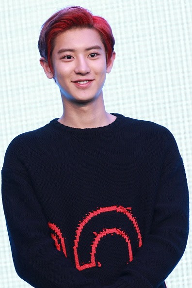 KPop idol Chanyeol during the press conference of film 'So I Married An Anti-fan'.