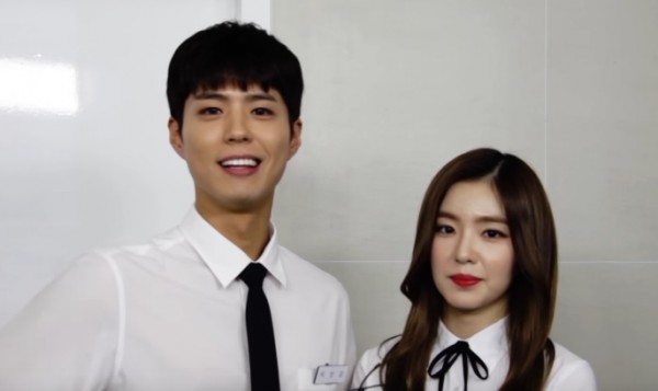 Park Bo Gum and Irene giving their farewell message on Music Bank.