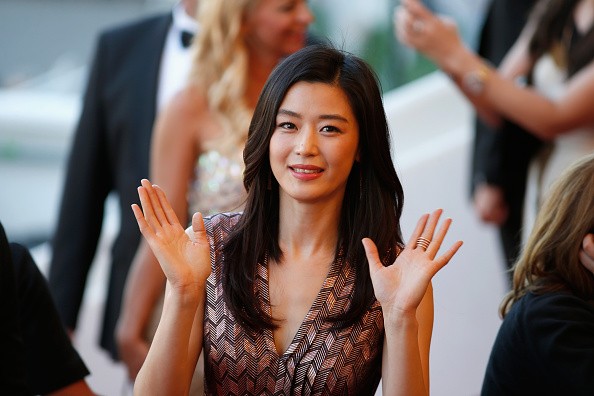"The Legend of the Blue Sea" actress Jun Ji Hyun arrives at the 68th Annual Cannes Film Festival.