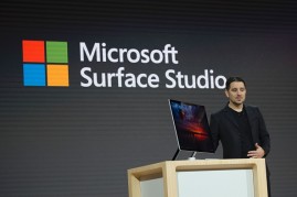 Microsoft Corporate VP of Devices, Panos Panay introduces Microsoft Surface Studio at a Microsoft news conference October 26, 2016 in New York.
