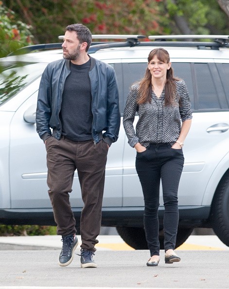 Ben Affleck and Jennifer Garner are seen in Brentwood on April 24, 2015 in Los Angeles, California. 
