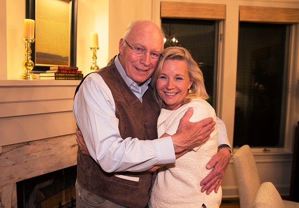 Former Vice President Dick Cheney hugged his daughter Liz Cheney after she won the Republican primary for the U.S. Congress on August 16 in Wilson, Wyoming.