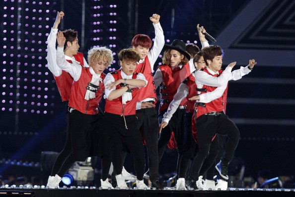 South Korean pop group Topp Dogg perform on stage during the 20th Dream Concert on June 7, 2014 in Seoul, South Korea.