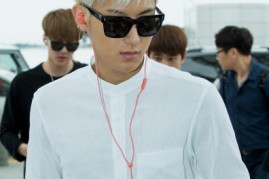 EXO's Tao during his arrival at the Incheon International Airport.