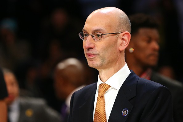 NBA commissioner Adam Silver looks on during the NBA All-Star Game 2016 at the Air Canada Centre on February 14, 2016 in Toronto, Ontario. 