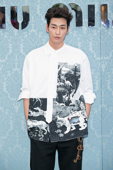 South Korean actor Kim Young Kwang during the opening event for the Miu Miu Cheongdam Boutique.