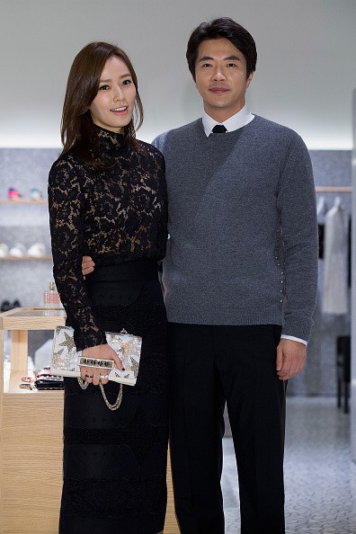 Celebrity couple Son Tae Young and Kwon Sang Woo attend the photocall for 'VALENTINO'.