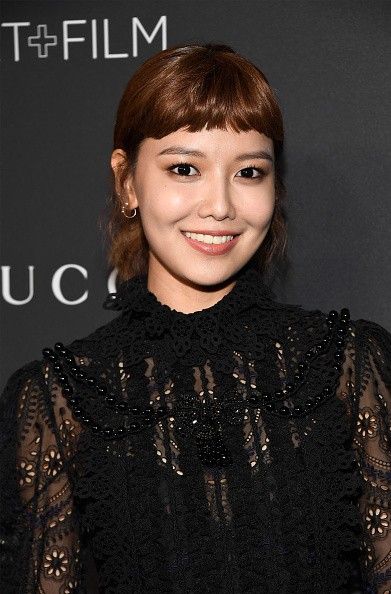 Girls' Generation member Sooyoung arrives at the 2016 LACMA Art + Film Gala honoring Robert Irwin and Kathryn Bigelow.