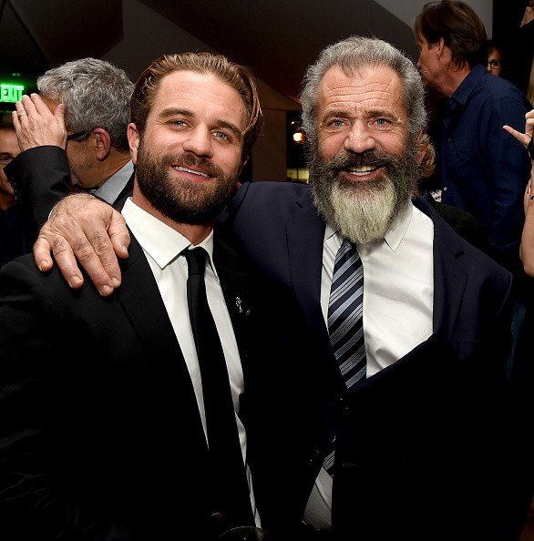 Director Mel Gibson and his son actor Milo Gibson posed at the after party for a screening of Summit Entertainment's "Hacksaw Ridge" at the Academy of Motion Picture Arts and Sciences on Oct. 24 in Beverly Hills, California.