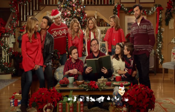 The cast of "Fuller House" greet viewers a happy holidays during the latest episode of the show.
