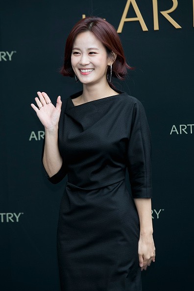 South Korean comedian and actress Kim Ji Min attends the K-Beauty Close-Up By ARTISTRY - Photocall