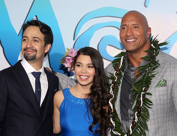 Songwriter Lin-Manuel Miranda, actors Auli'i Cravalho, and Dwayne Johnson attended The World Premiere of Disneys "MOANA" at the El Capitan Theatre on Monday, Nov. 14 in Hollywood, California.