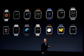 Apple CEO Tim Cook debuts the Apple Watch collection during an Apple special event at the Yerba Buena Center for the Arts on March 9, 2015 in San Francisco, California.