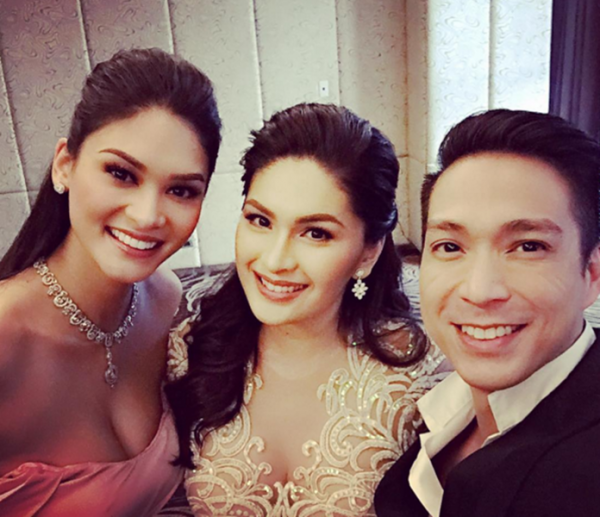 Filipino actress and TV host Pauleen Luna's wedding with Vic Sotto was attended by her friend Miss Universe 2015 Pia Alonzo Wurtzbach and Francis Libiran, a designer featured in "America's Next Top Model."