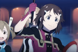 A photo of Silica and Lisbeth taken from a scene in “Sword Art Online The Movie: Ordinal Scale.