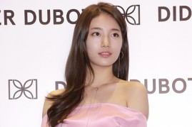 Hallyu star Suzy attends a commercial activity of Didier Dubot  in Hong Kong, China.
